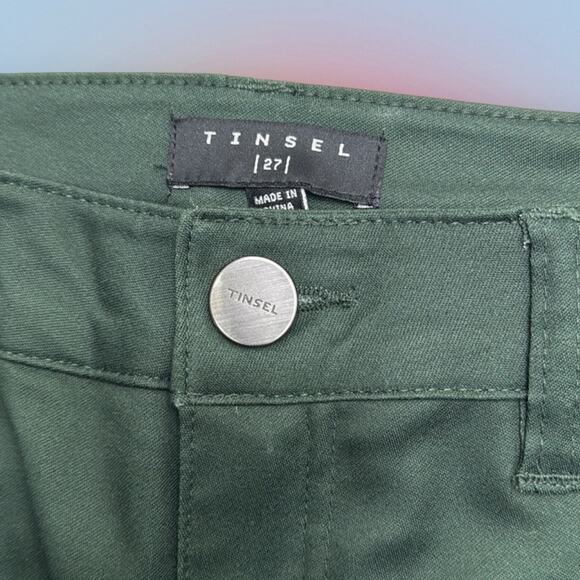 TINSEL Women’s 27 Hunter Green Skinny Jeans - Picture 4 of 5